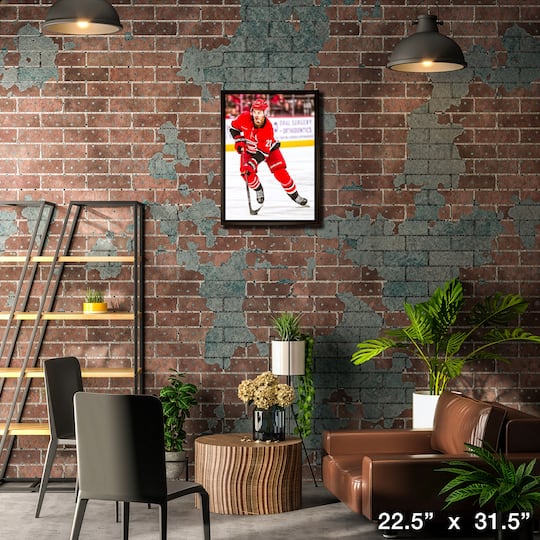 Sebastian Aho 20" x 29" Framed Canvas Carolina Hurricanes 22.5" x 31.5"